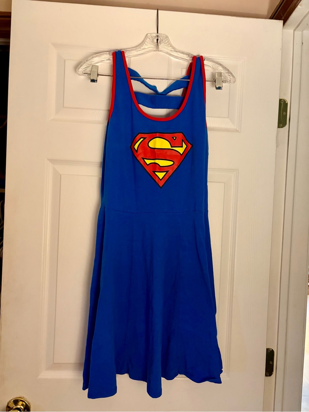 DC Comics Girls Blue Supergirl Dress with Red Trim